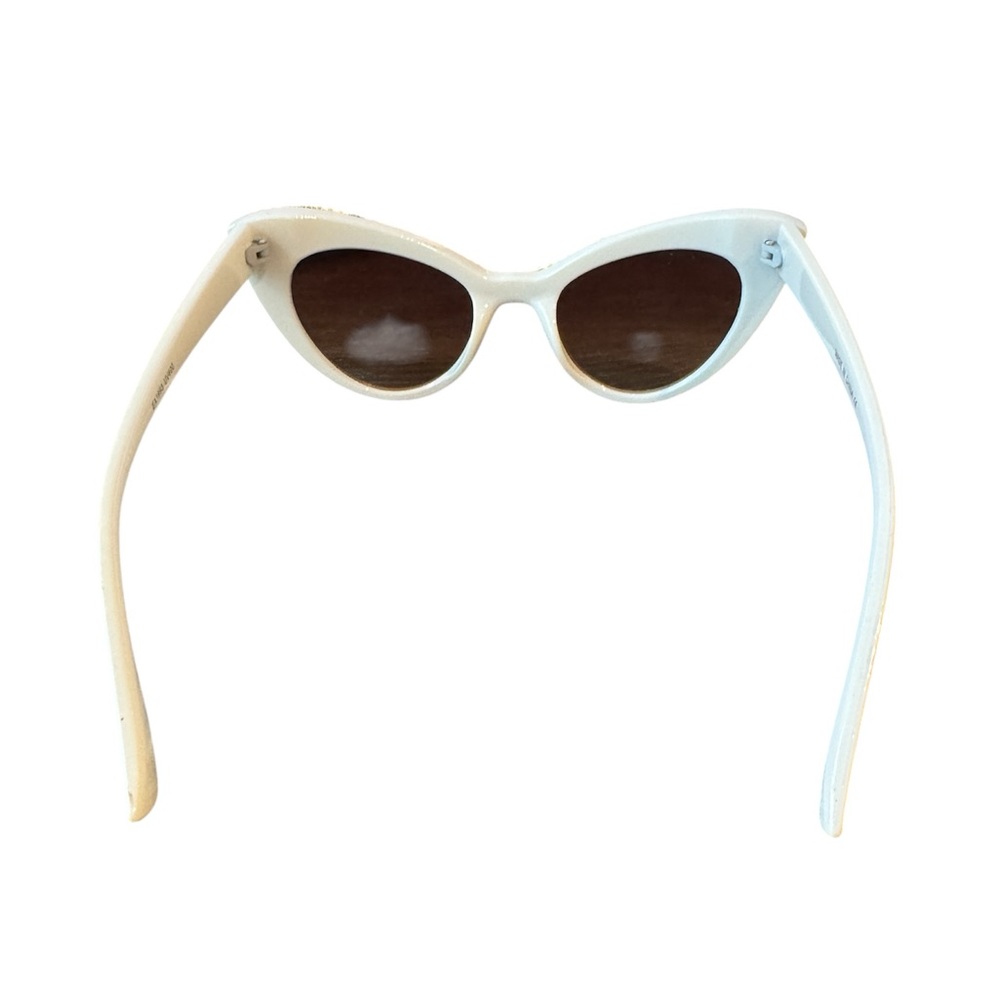 Gold Rhinestone Cat-Eye Sunglasses - Picture 2 of 2